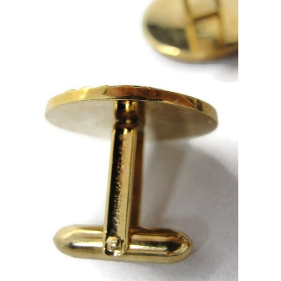La Mode Vintage Cufflinks Karet Klad  Jade? Round Fluted Design - Picture 10 of 13